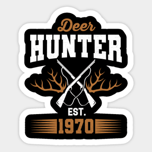 Gifts for 51 Year Old Deer Hunter 1970 Hunting 51th Birthday Gift Ideas Sticker